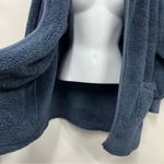 Koolaburra by Ugg  Plush hooded Cardigan Size S Blue Oversized Open Front Pockets Photo 4