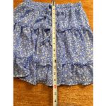 Sienna Sky  Blue Floral Tiered Ruffle Skirt Lined Pull On Women’s Medium Photo 4