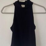 Open Edit  Mock High Neck TankTop Black Small Photo 0