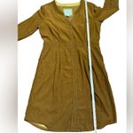 Bob Timberlake Dark Camel Brown Corduroy Button Front Dress 14 Fall Transition Photo 9