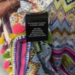 Madison Leigh 16 Sleeveless Shift Dress Zig Zag Chevron Bright Tassel Whimsygoth Photo 5