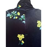 Richard Quinn Floral Print Black Midi Long Sleeve Turtleneck Velvet Designer Photo 4