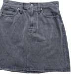 Madewell Women’s Rigid Denim High-Waist Straight Mini Skirt Size 25 Black Photo 5