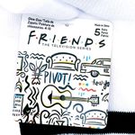 Friends TV Show Womens No Show Socks NBC 90s Retro Gift White Striped 5 Pairs Photo 1