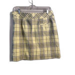 EP Golf Yellow Black Plaid Skort Size 6 Pleated Photo 3