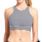 Athleta  High Moon Navy Stripe Sports Bra Photo 0