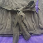 Sweet Romeo  Women Green Knit Ribbed Turtleneck Wrap Waist Long Sleeve Top Small Photo 1