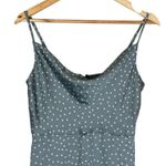 NWT Lulus Mini Dress Womens S Sage Polka Dot Satin Slip Cowl Neck Date Night Gray Photo 3