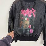 Selkie Sheer Pillow Still Life Ghosted Pullover in Black Size XS Photo 3