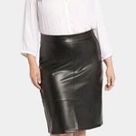 NYDJ  Faux Leather A Line Skirt Photo 0