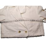 Mango MNG Suit Women's Off-White Cropped Textured Jacket Size S/M Photo 8