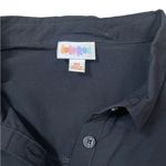 LuLaRoe Amy Solid Black Boxy Short Sleeve Button-Down Shirt Photo 4