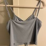 Zaful Blue Runch Tie Tank Top Photo 5