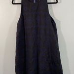 Aritzia Wilfred Black Geometric Embroidered Linen Blend Trompette Dress Size M Photo 0