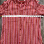 Soft Surroundings  Oversized Striped Long Sleeve Button Down Shirt Red Size Small Photo 1