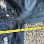 American Bazi Hooded Denim women Jacket With Tie-Dye Trim cropped distressed Photo 6