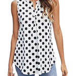 41 HOWTHORN Tank Tops V Neck Sleeveless Loose Casual Tops Blouse Black Size L Photo 0