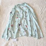 BP π
3/$15 SALE Satin Button Up Floral Pajama Shirt L Photo 8