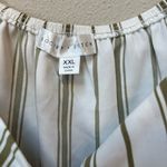 Society + Stitch Women’s Plus Size Green White Striped Tie V Photo 2