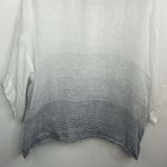 Pure Jill Linen Top Ombre Striped Kimono Oversized size Small white and blue Photo 7