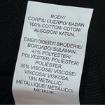 Lucky Brand Black Brushed Fleece Pullover with Metallic Florals Size Large Photo 8