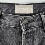 Evereve Everlane The 90’s Cheeky Jean Cropped Ankle Raw Hem Frayed Edge Black Gray 27 Photo 10