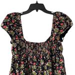 Free People Gaia Print Floral Tunic Mini Dress Black Corduroy size small Photo 6