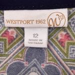 Westport Blue Red 3/4 Sleeve Casual Dress Bohemian boho style size 12 mini dress Photo 7