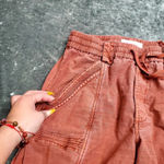 Anthropologie  Cropped Cargo Pants in Rust Photo 5