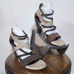 Vero Cuoio iXOS Brown Strappy Stacked Heel Size 38 Size 7.5 IXOS  Italy Heels Photo 1