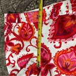 Kate Spade  New York Women’s Size 4 Red Orange White Floral Cropped Cotton Pants Photo 6