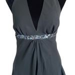 EXPRESS  XS Sleeveless‎ Top. V-neck Halter with tie. Sequenced at rib cage. Photo 1
