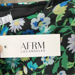 NWT AFRM Floral Mesh Off The Shoulder Top Black Photo 2
