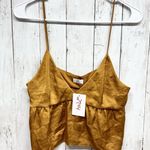 Aritzia Little Moon Shirt Women Size Small Gold Lover Camisole V-Neck Sleeveless Photo 0