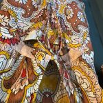 BCBGMAXAZRIA Pink Embellished Tie Front 3/4 Sleeve Shorts Romper | Sz M Photo 5