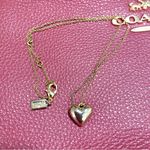 NWT Gold-Tone Blue Heart Coach "C" Pendant with 16" Chain/Necklace Photo 4