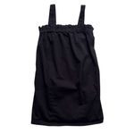 Everlane Paper Bag Dress Black Cotton Mini Pockets Neutral Casual summer Medium Photo 3