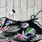 Rachel Roy  Women's Black Tropical V-Neck Side-Lace Tie One Piece Swimsuit M New Photo 2