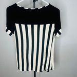 Naïf  Petite Small Vertical Stripped Tan And Black Blouse Photo 2