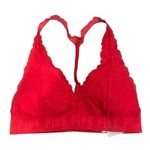 PINK - Victoria's Secret VS PINK Red Lace Bralette Racerback size medium Photo 0