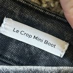 frame denim FRAME Le Crop Mini Boot Jeans in Rockstar Black Womens Size 29 Raw Hem Photo 5