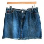 Paris Blues Paris Blue Vintage Denim Skirt Juniors Sz 7 Frayed Y2K Photo 0