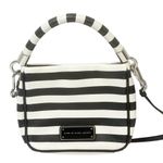 Marc by Marc Jacobs  Chic Black White Striped Top Handle Crossbody Bag Photo 0