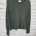 Nation Ltd  Jonnie Snap Long Sleeve Top in Hunter Green Size L Womens Photo 2