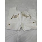 Monique 1980 White Gold Button Accents & Geometric Design Vintage Pants 28"Waist Photo 7