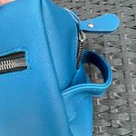 Rae Dunn Blue Zipper Cosmetic Makeup Toiletry Bag Photo 2