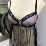 Dreamgirl Black Chemise with Lace Trim and Sheer Mesh Photo 15