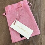 Love Shack Fancy NWT LSF X LOVA GOLD HEART BEIGE LACE EARRINGS IN BEIGE Photo 3