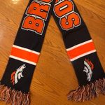NFL Denver Broncos Team Apparel Scarf – Blue & Orange Knit Logo Fringe Photo 0