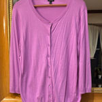 Talbots Lavender Button Front Cardigan - Size XL Photo 0